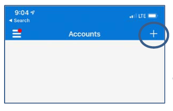 Picture of adding an account to the Microsoft Authenticator
